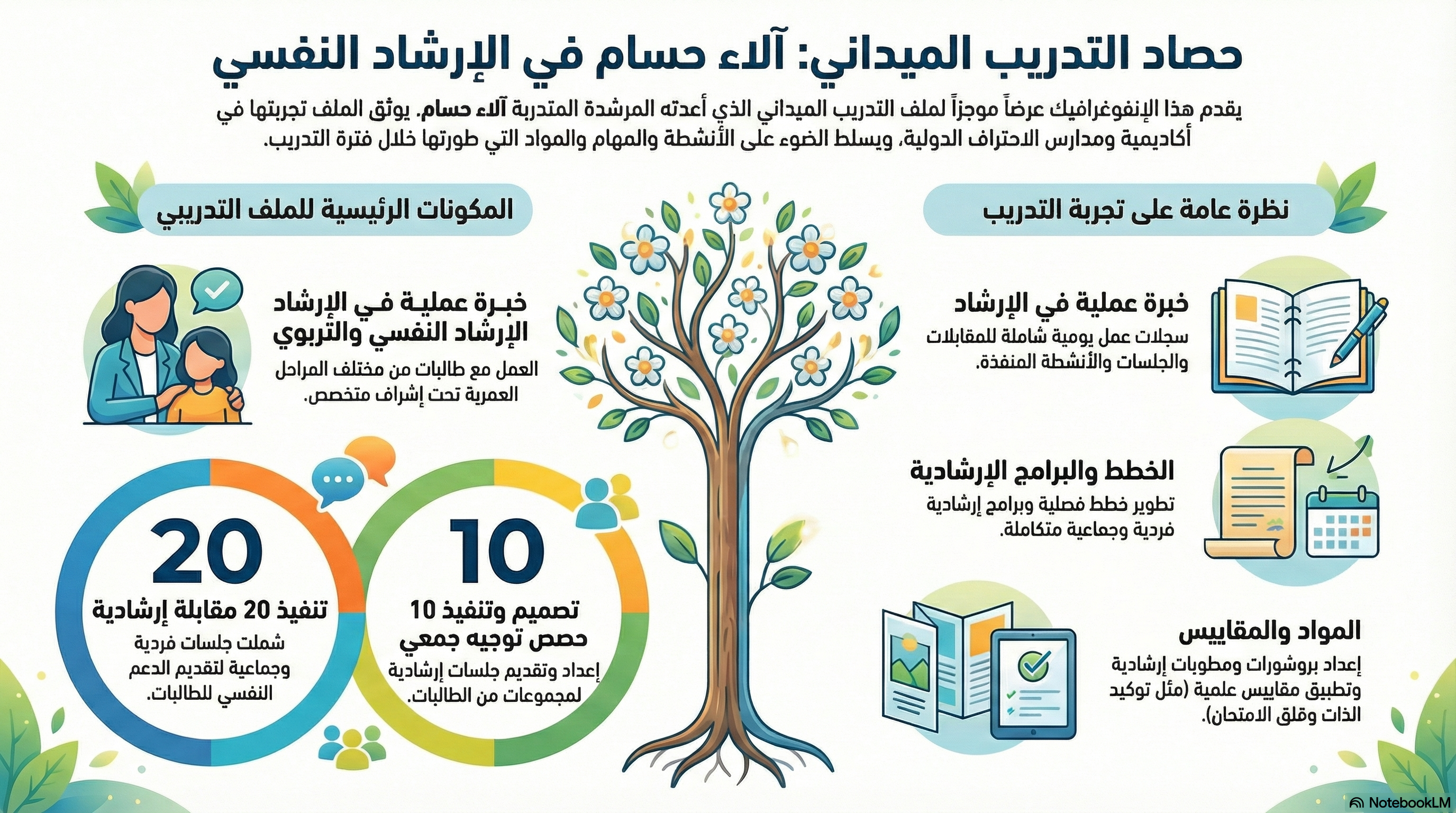 حصاد التدريب الميداني - آلاء حسام في الإرشاد النفسي